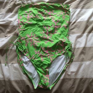 Lilly Pulitzer strapless 1 piece bathing suit, XL
