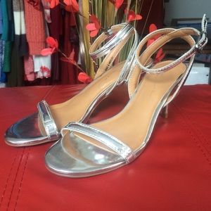 Silver Heeled Sandals