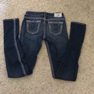 True Religion dark blue skinny jeans