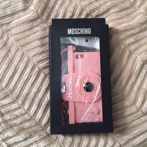 MOSCHINO silicone camera iPhone 6 case with strap