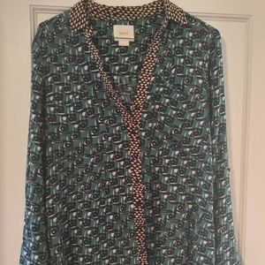 Maeve green casia hi low Henley size 8