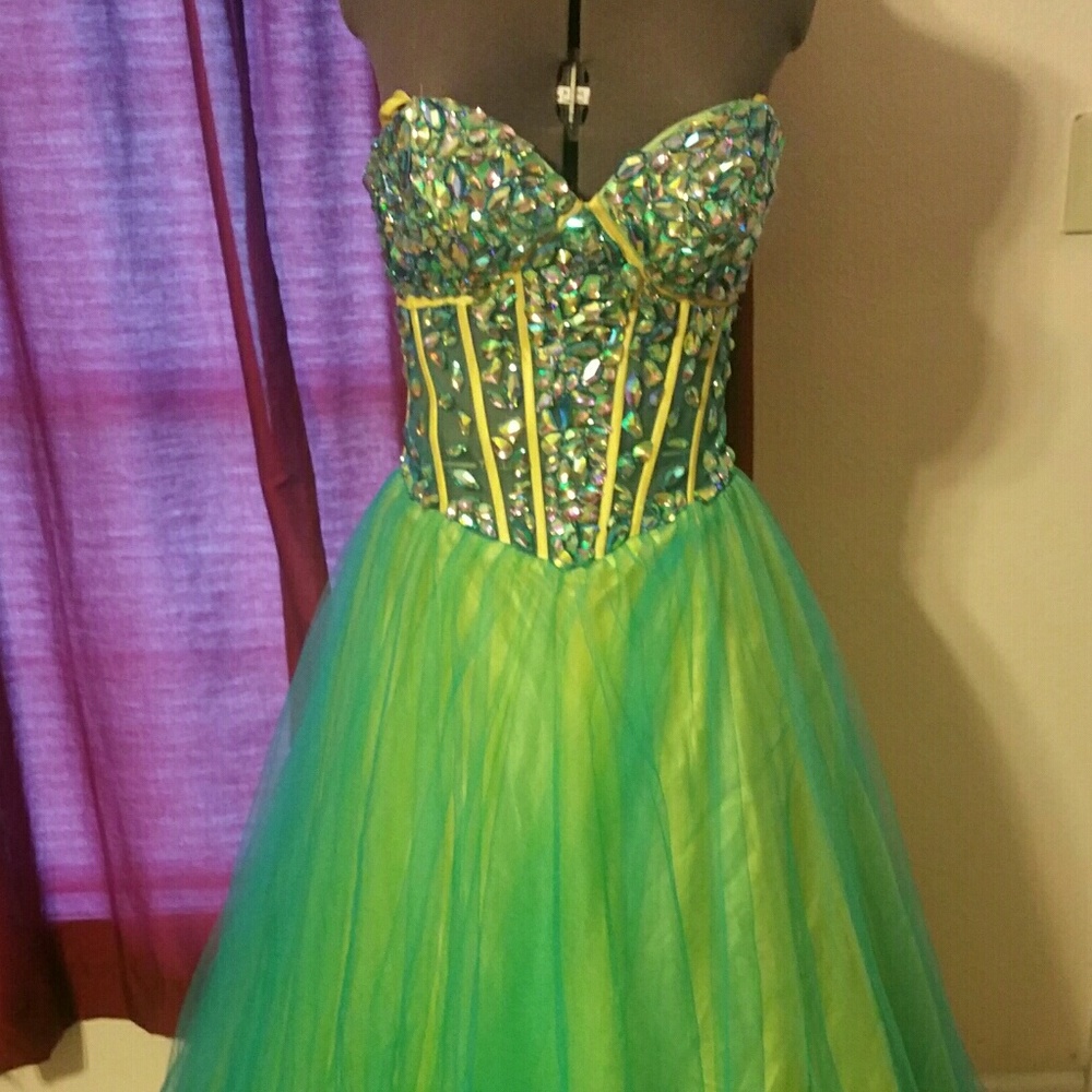 Angela & Alison beautiful floor length Prom dress