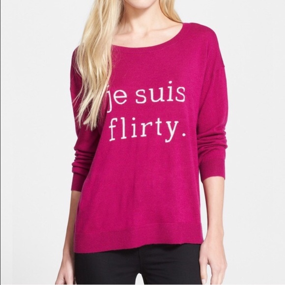 Joie "je suis flirty" cashmere blend sweater M