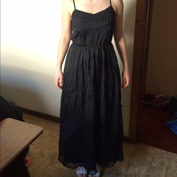 Modcloth maxi dress, lace chevron detail