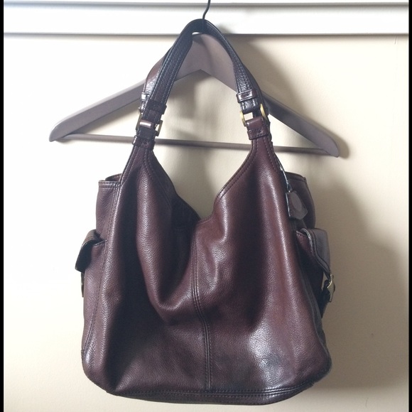 Brown leather Banana Republic shoulder bag