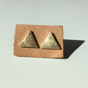 Gold Triangle Studs