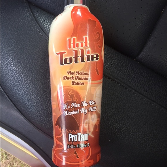 Hot Tottie tanning lotion. Tingle.