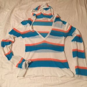 Orange and blue striped shirt
