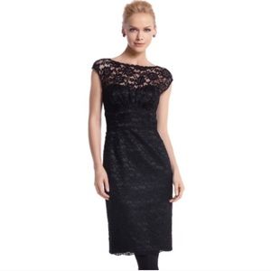 White House Black Market Lace Sheath Dress 0
