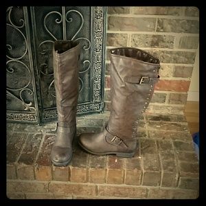 Wide calf Brown riding boots