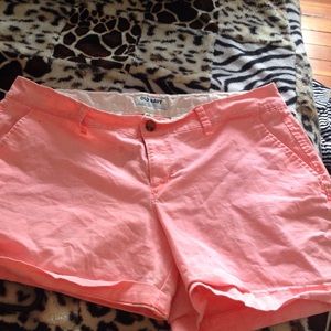 Coral pink shorts