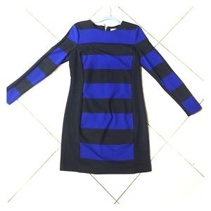Royal Blue & Black stripped MK dress
