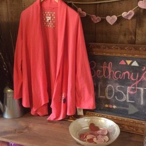 Lucky Brand Coral Cardigan