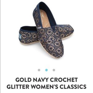 Toms Glitter Crochet Classics