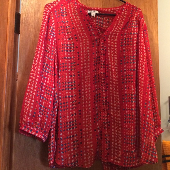 2x sheer Old Navy top