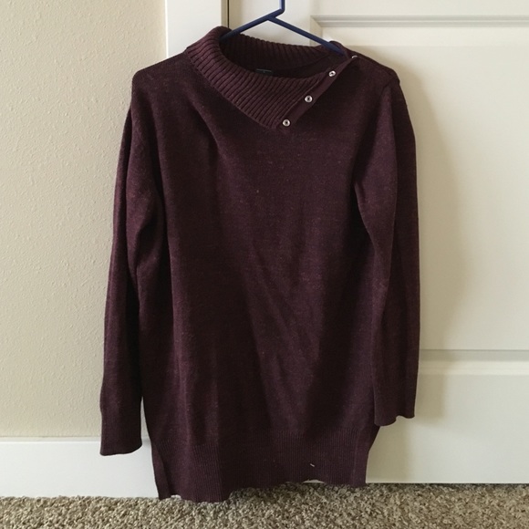GAP purple funnel neck tunic sweatshirt - Picture 1 of 3