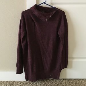 GAP purple funnel neck tunic sweatshirt
