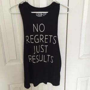 "No Regrets Just Results" Workout Muscle Tank