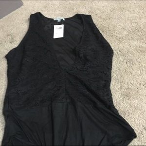 Charlotte Russe black lace bodysuit