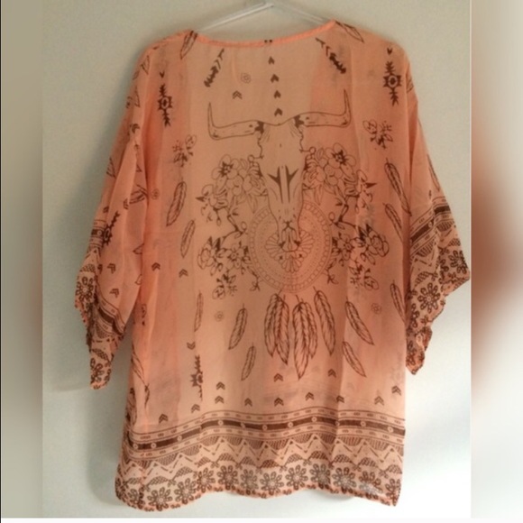 Preorder- Pink kimono cardigan - Picture 4 of 4