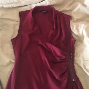 Burgundy form fitting dress