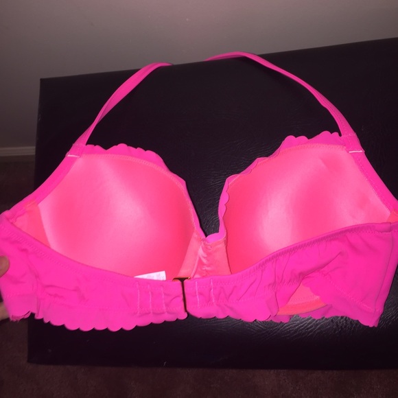 NWOT VS scalloped bikini top hot pink - Picture 2 of 4