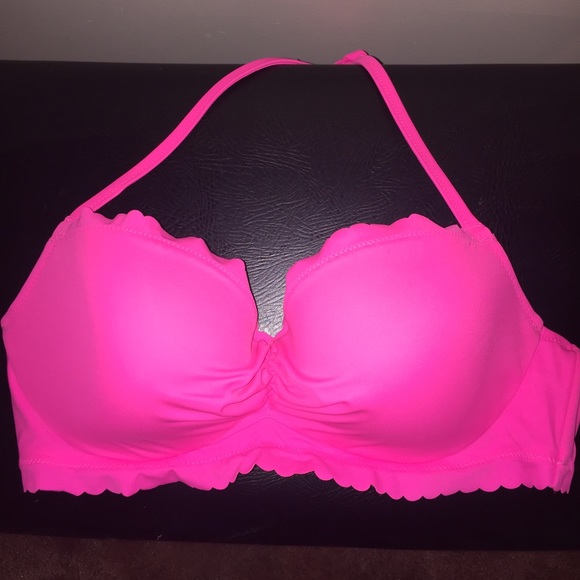 NWOT VS scalloped bikini top hot pink - Picture 4 of 4