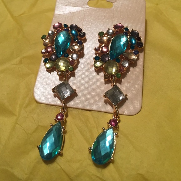 💎Colorful crystal dangle earrings 💎 - Picture 4 of 4