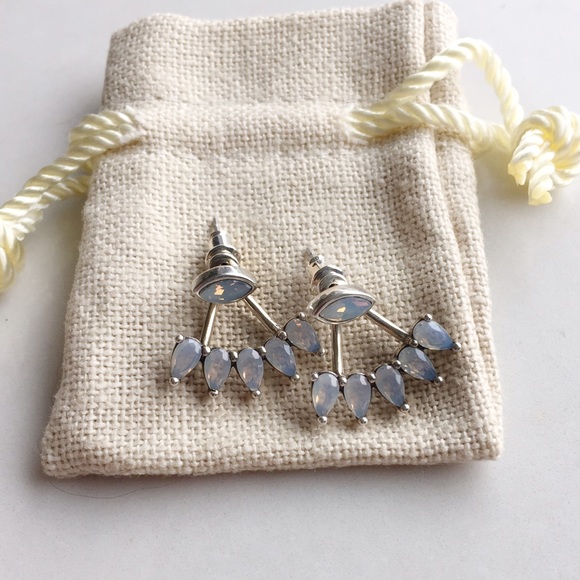 1 left! Clearance! HP🎉 Silver opal ear jackets - Picture 3 of 3