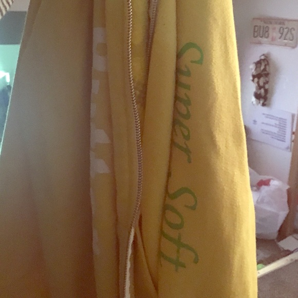 Butter. yEllow. Awesome peace sign on back