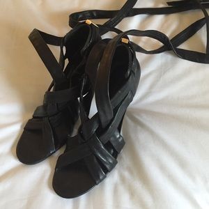 Tory Burch Black Lace up sandals