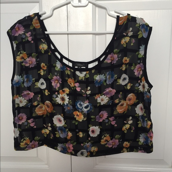 LF Grid back flower top