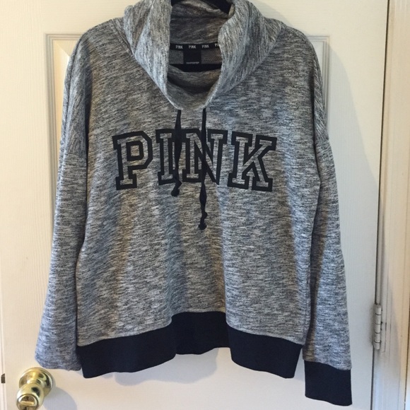 Pink Victoria's Secret funnel neck hoodie. M