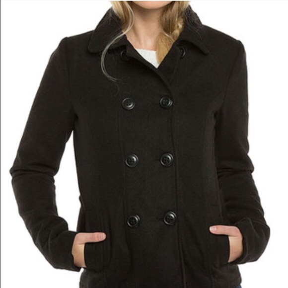 Black Delia's Peacoat