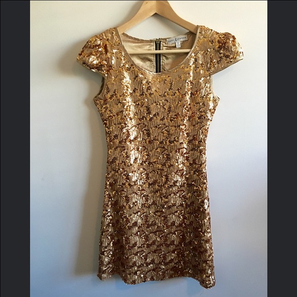 Rare London Gold Sequin Dress Nastygal
