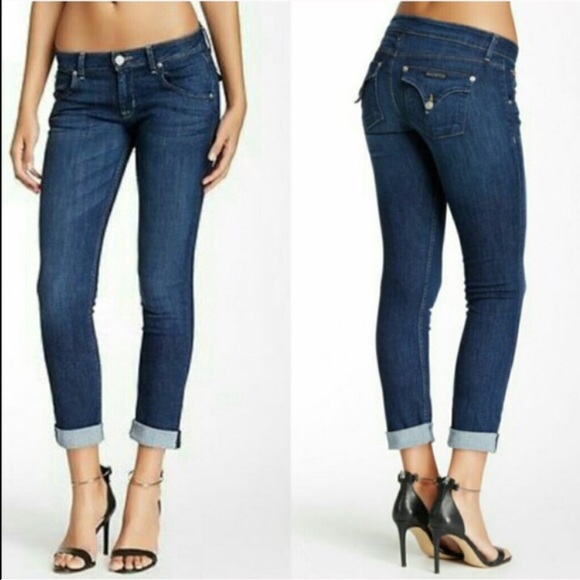 Hudson Bacara Cropped Straight Cuffed Jeans 25