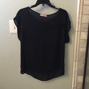 Black sheer loose top! Good condition!
