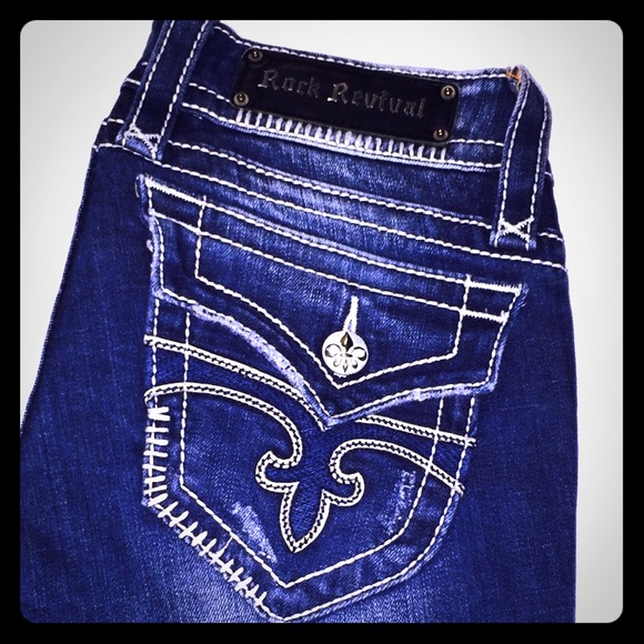 Rock Revival Denim - ROCK REVIVAL Jeans Jen Skinny SZ 28X32