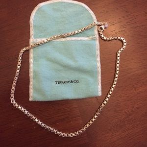 Authentic Tiffany's box necklace & mesh bracelet