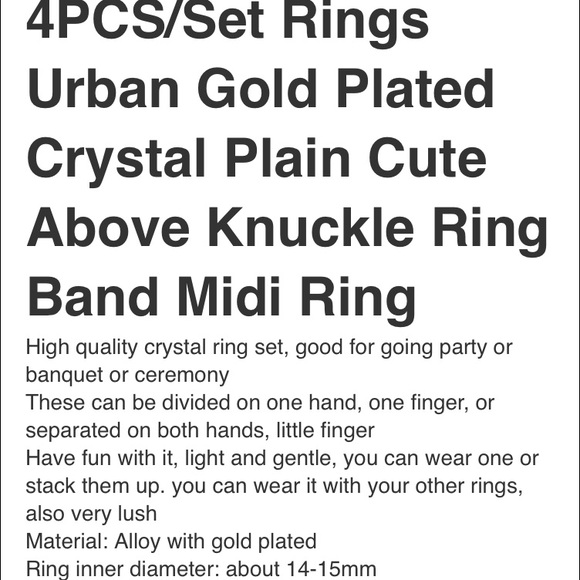 4pc/set midi ring set - Picture 3 of 4