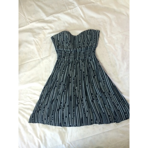 Blue Strapless Dress