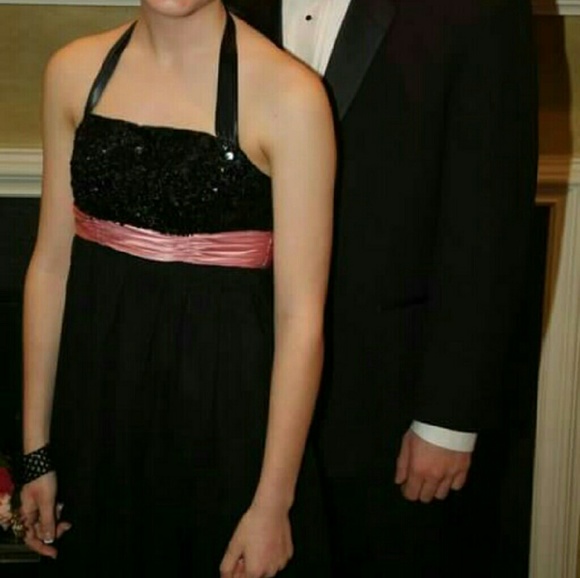 Black and Pink Prom Dress - Picture 1 of 2
