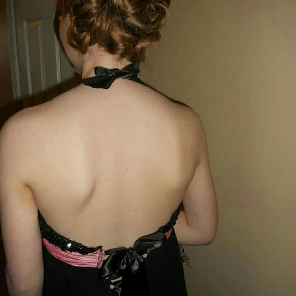 Black and Pink Prom Dress - Picture 2 of 2
