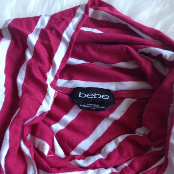 Bebe Strapless Striped Hi-Lo Dress - Picture 4 of 4