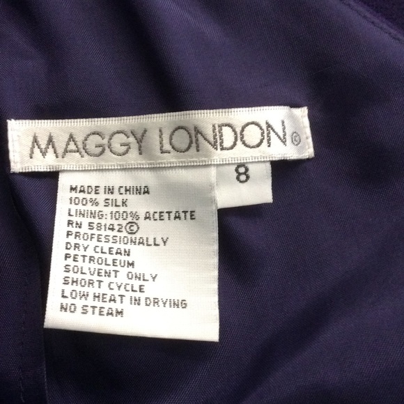 Maggie London Purple Silk Dress - Picture 4 of 4