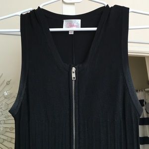 Parker Amanda black dress zip front fit and flare