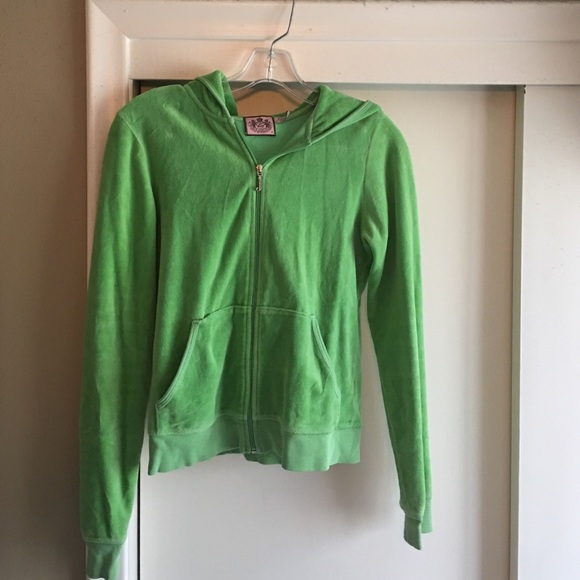Bright green Juicy Couture jacket.