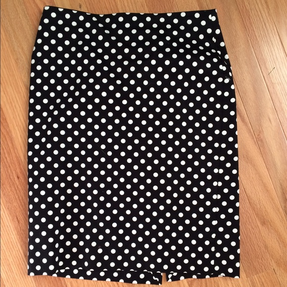 Polka dot pencil skirt