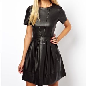 Leather Skater Dress