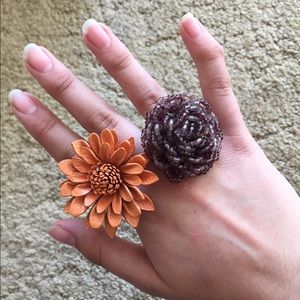 Two Funky Flower Rings